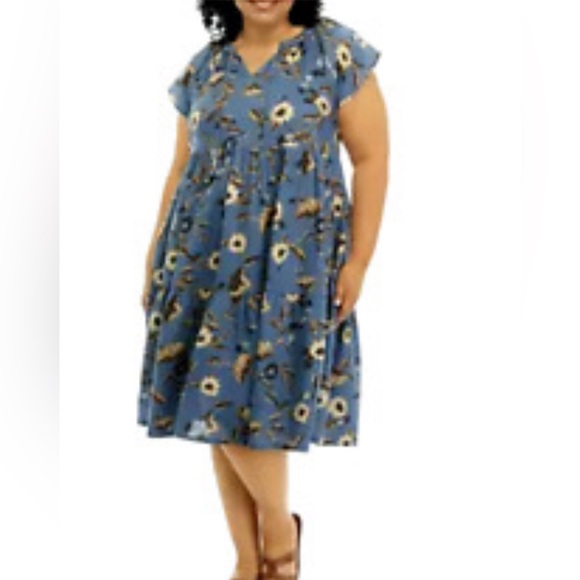 Wonderly peasant Midi dress. New without tags - Picture 3 of 3